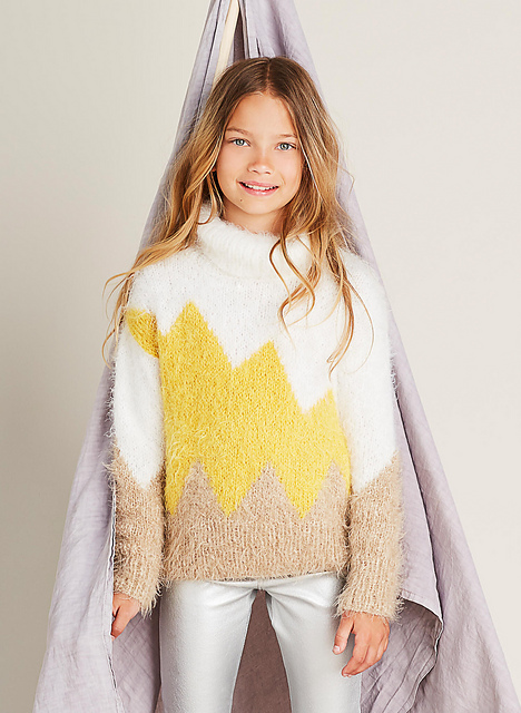 Pull jacquard col roulé - M1567