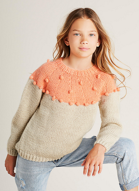 Pull empiècement et nopes - M1568