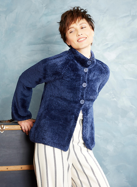 Veste peluche col montant - M1271