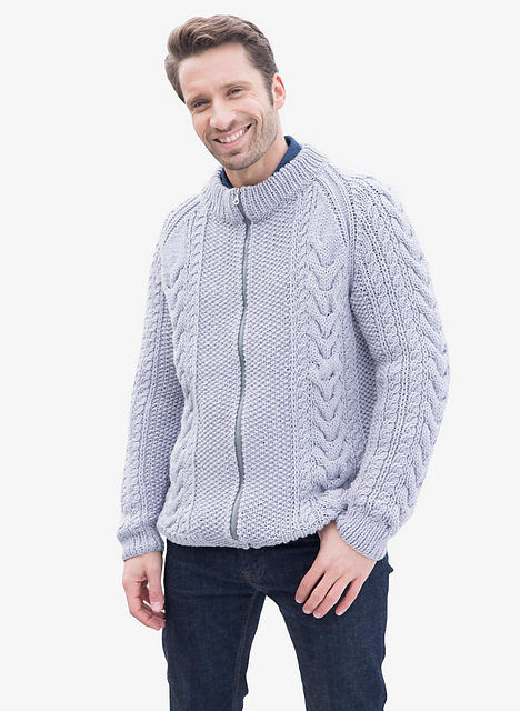 Gilet zippé à torsades - M1049