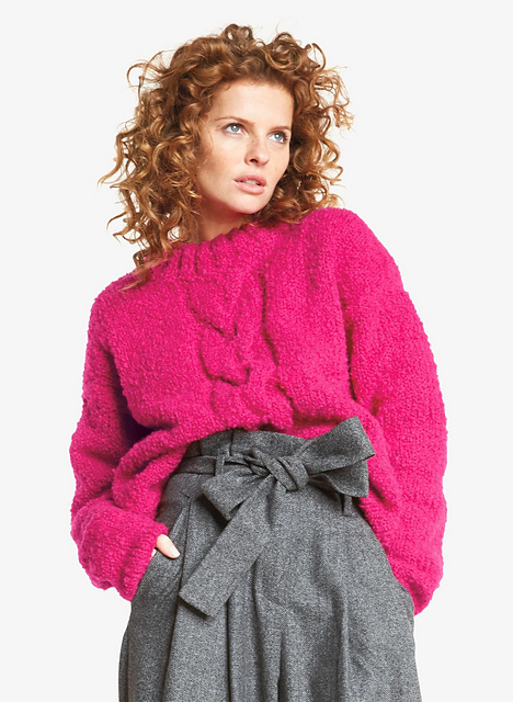 Pull à grosse torsade centrale - M1020