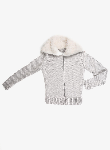 Blouson zippé col fourrure - M1032