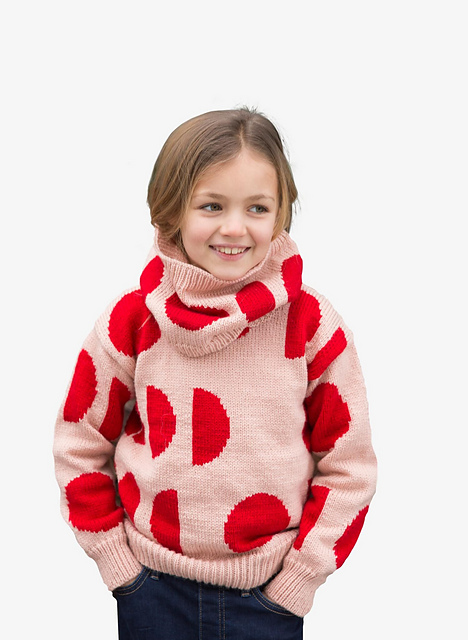 Pull jacquard col rond - M1066