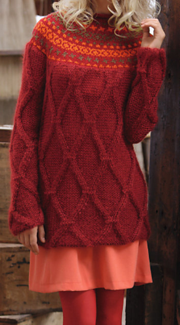 12 Pull empiècement jacquard