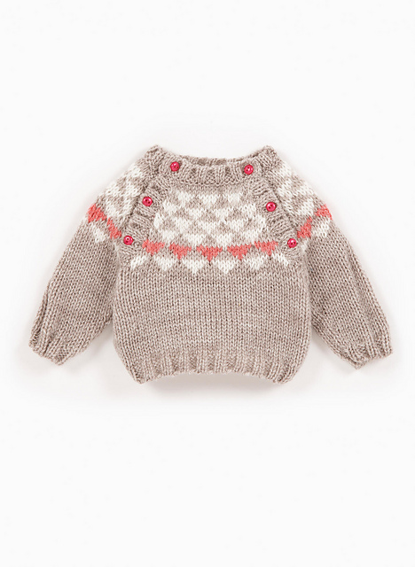 Pull jacquard raglan - M1972