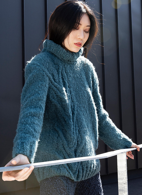 Pull torsade côté - M2186
