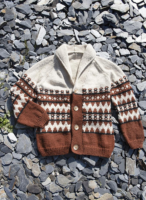 Veste jacquard col châle - M2194