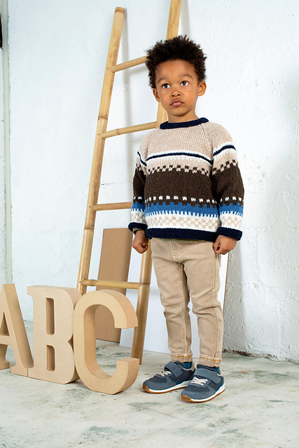 15 Pull raglan jacquard - M2214