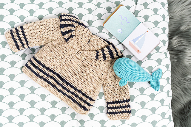 Marinière rayée au crochet - M2546