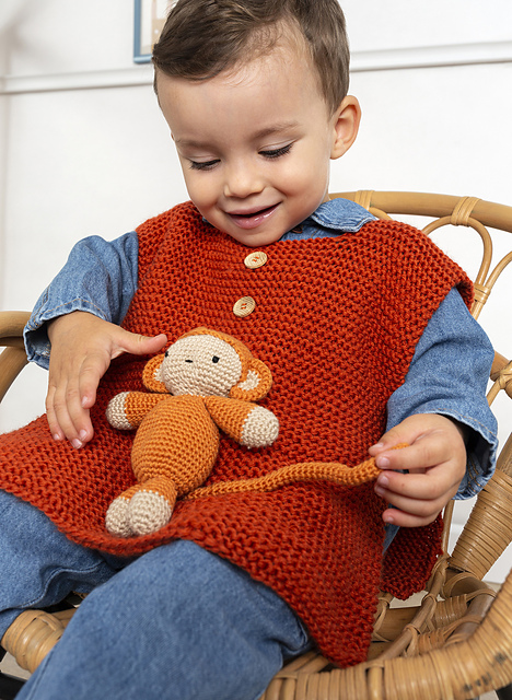 Amigurumi singe en coton - M2528