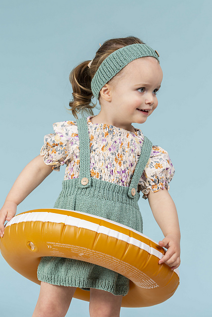 Jupe à bretelles et bandeau bébé Eva - M2586
