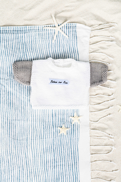 Pull bicolore bébé coton Charles - M2588
