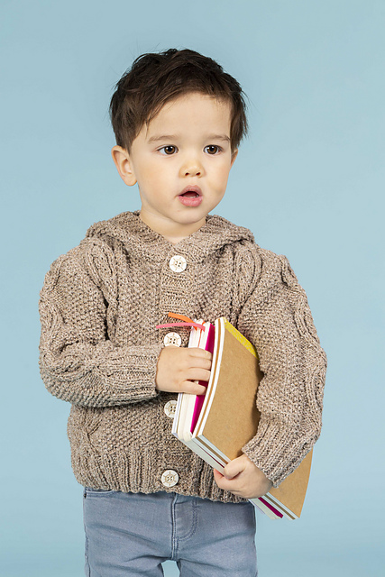 Veste bébé à torsades Elio - M2609
