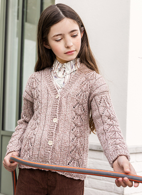 Gilet fille ajouré Prune - M2645