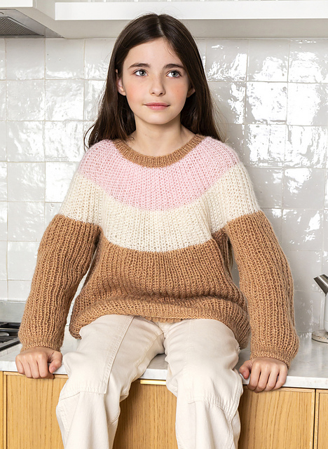 Pull fille top down Léna - M2658