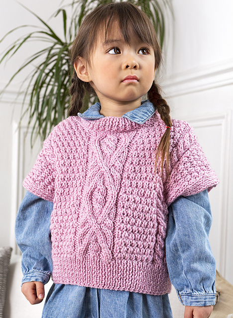 Sur-pull fille à torsades Isis - M2675