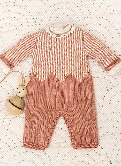 Combinaison bébé rayée Ines - M2687