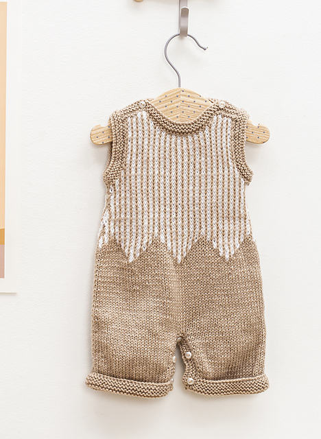 Combishort bébé sans manches rayé - M2688