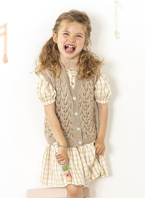Gilet à torsades sans manches Illy - M2749