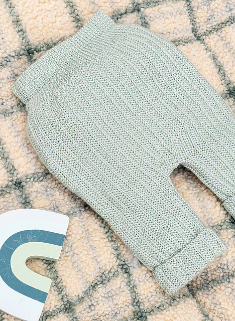 Pantalon bébé côtes fantaisies à revers - M2706