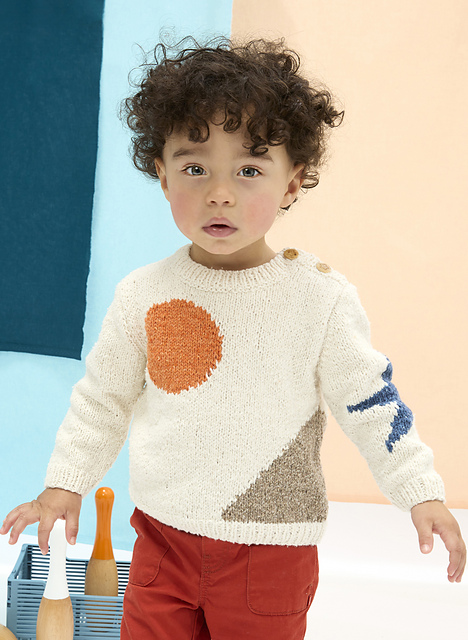 Pull jacquard paysage Etienne - M2822