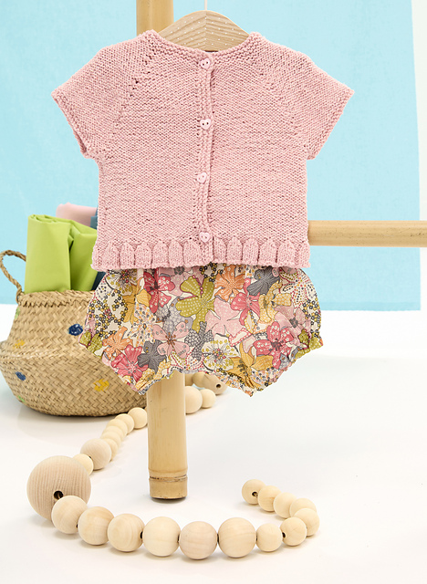 Gilet empiècement à volants Emma - M2826
