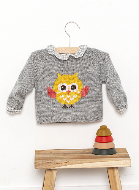 Pull jacquard oiseau Clotilde - M2973