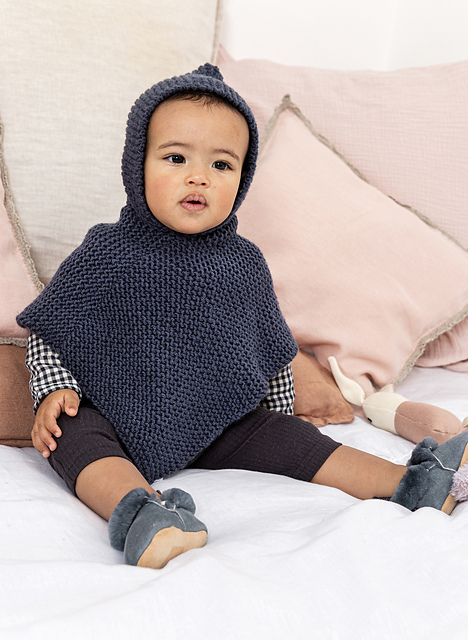 Poncho au point mousse - M6099