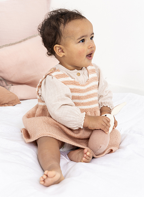 Robe rayée à bretelles - M6107