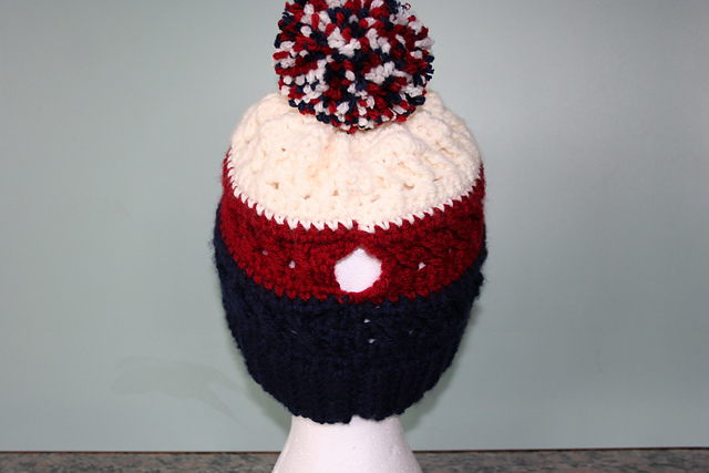 Crossed Ripple Ponytail Hat