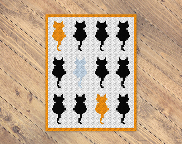 Ravelry funny tails c2c blanket pattern by victoria kopytko