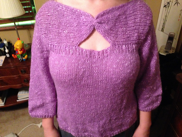 Peekaboo Front-Shirred Pullover