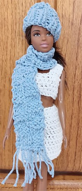 Fashion Doll Scarf and Hat 5