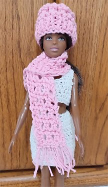 Fashion Doll Scarf and Hat 4