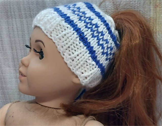 Fair Isle Doll Hat 2