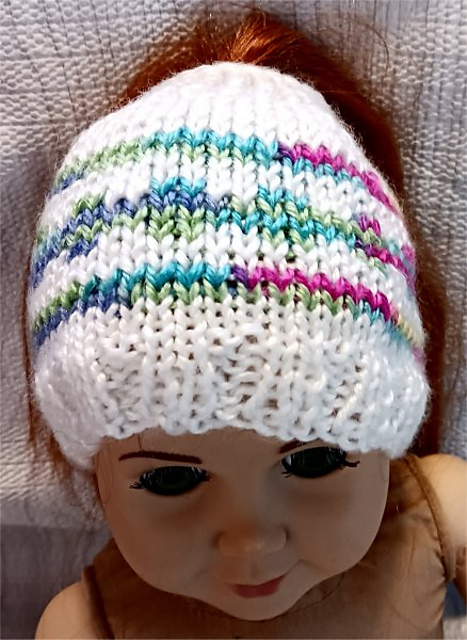 Fair Isle Doll Hat 4