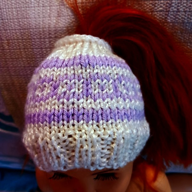 Fair Isle Doll Hat 9