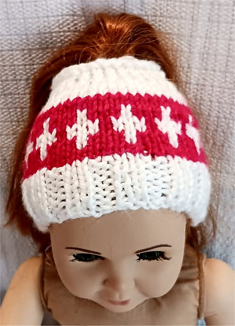 Fair Isle Doll Hat 10