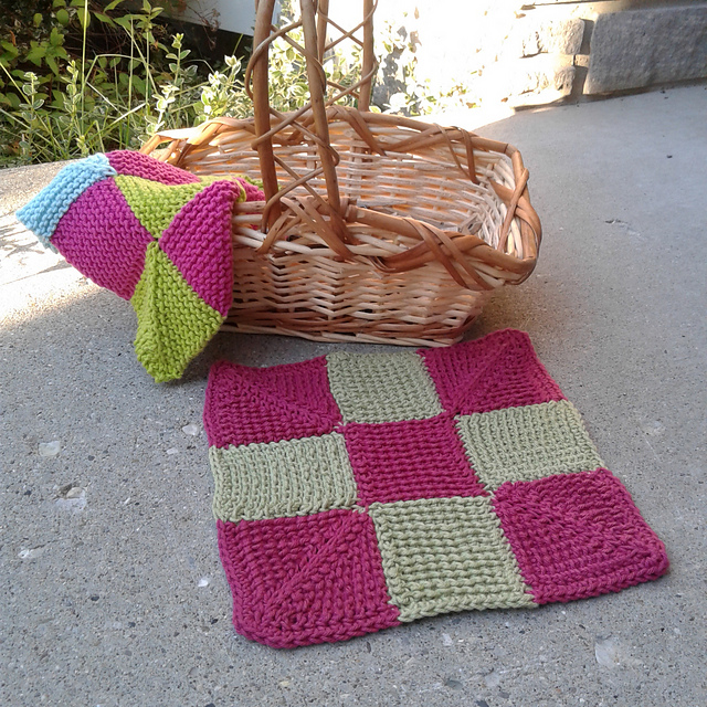 Tunisian Nine-Patch Dishrag