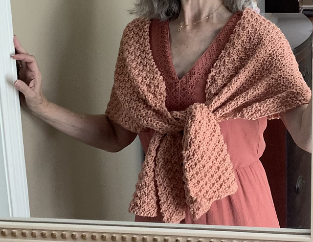Box Stitch Shoulder Wrap