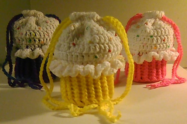 Cupcake Drawstring Purse