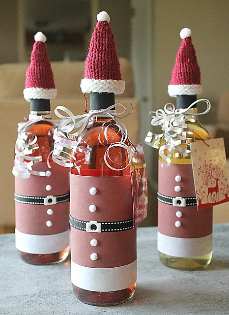 Knit Hats for Wine Bottles