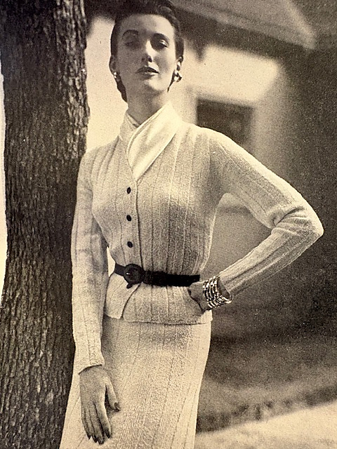 Cardigan Jacket and Skirt