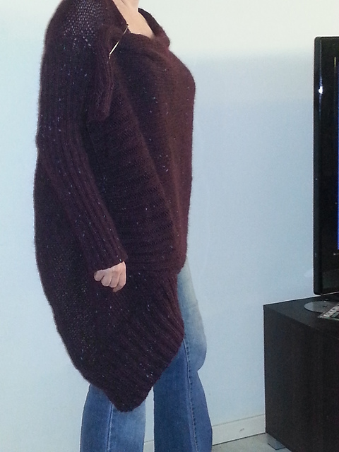Open knit wrap with 2 sleeve options