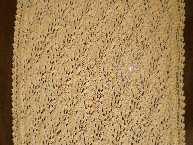 Yellow Lace Shawl/Table Runner