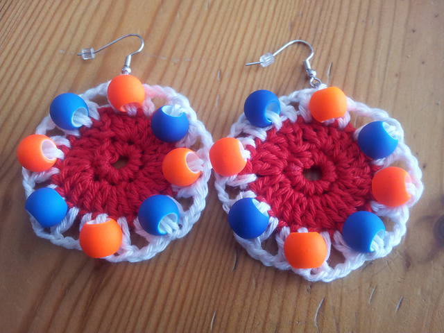 Oorbellen voor Koningsdag/ Earrings for King's Day