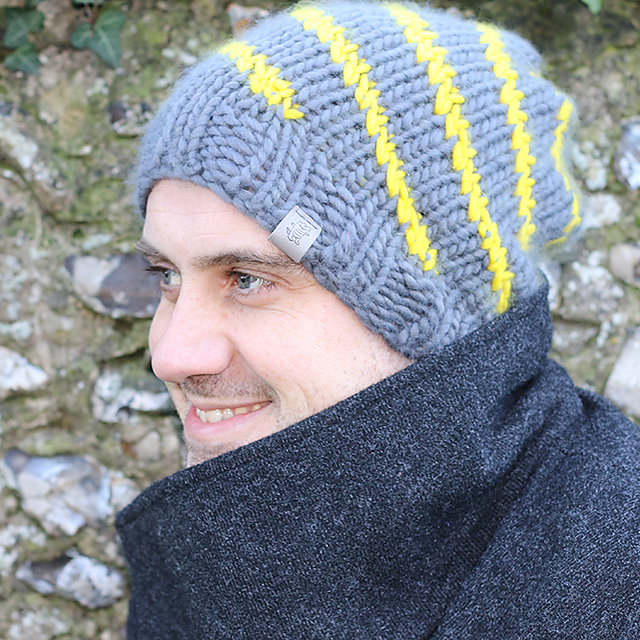 Spiral Striped Beanie
