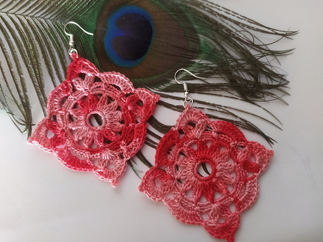 Rosa Square Earring