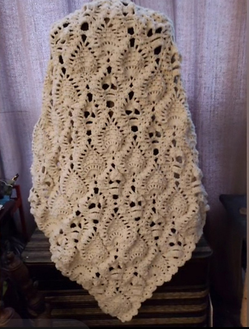 A Skull in My Pineapple Shawl