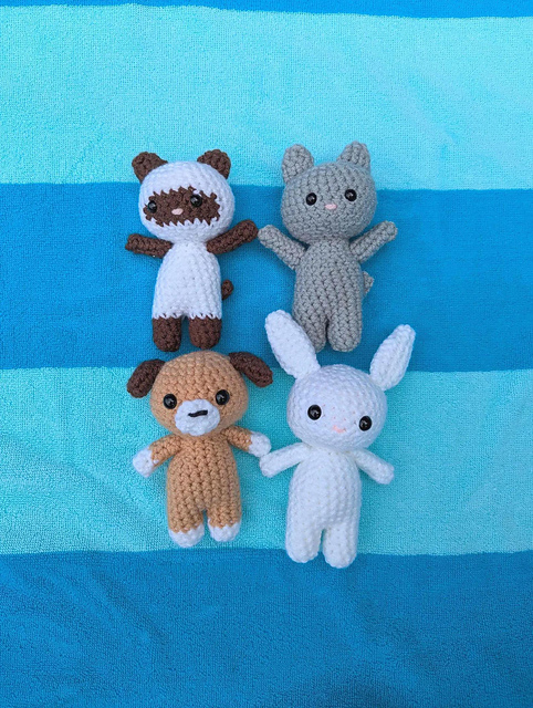 Dog, Bunny, and Cat